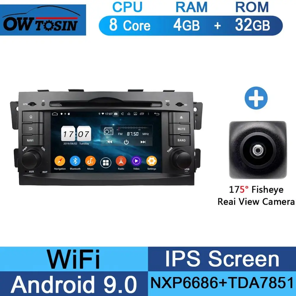 " ips 8Core 4G ram+ 64G rom Android 9,0 автомобильный dvd-плеер для Kia Mohave Borrego 2008- DSP радио gps Parrot BT Adas мультимедиа - Цвет: 32G Fisheye Camera