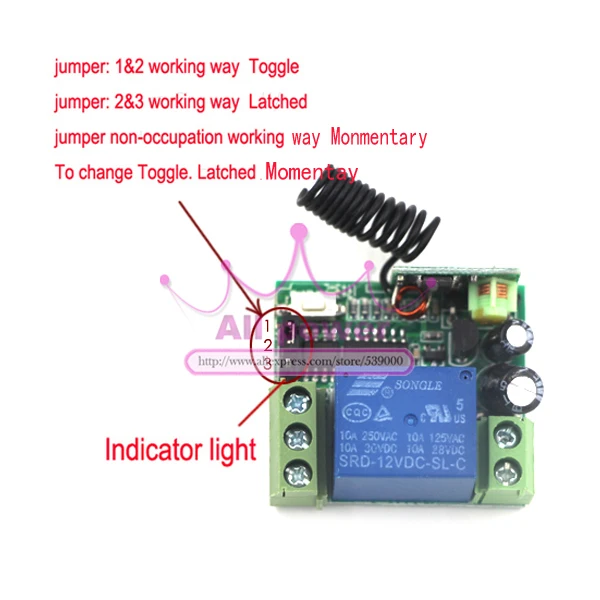 100 м 1ch Channel 4 реле 12 В Беспроводная система дистанционного управления 1 приемник и передатчик 3 315/433 мГц фиксированный код выход регулируется