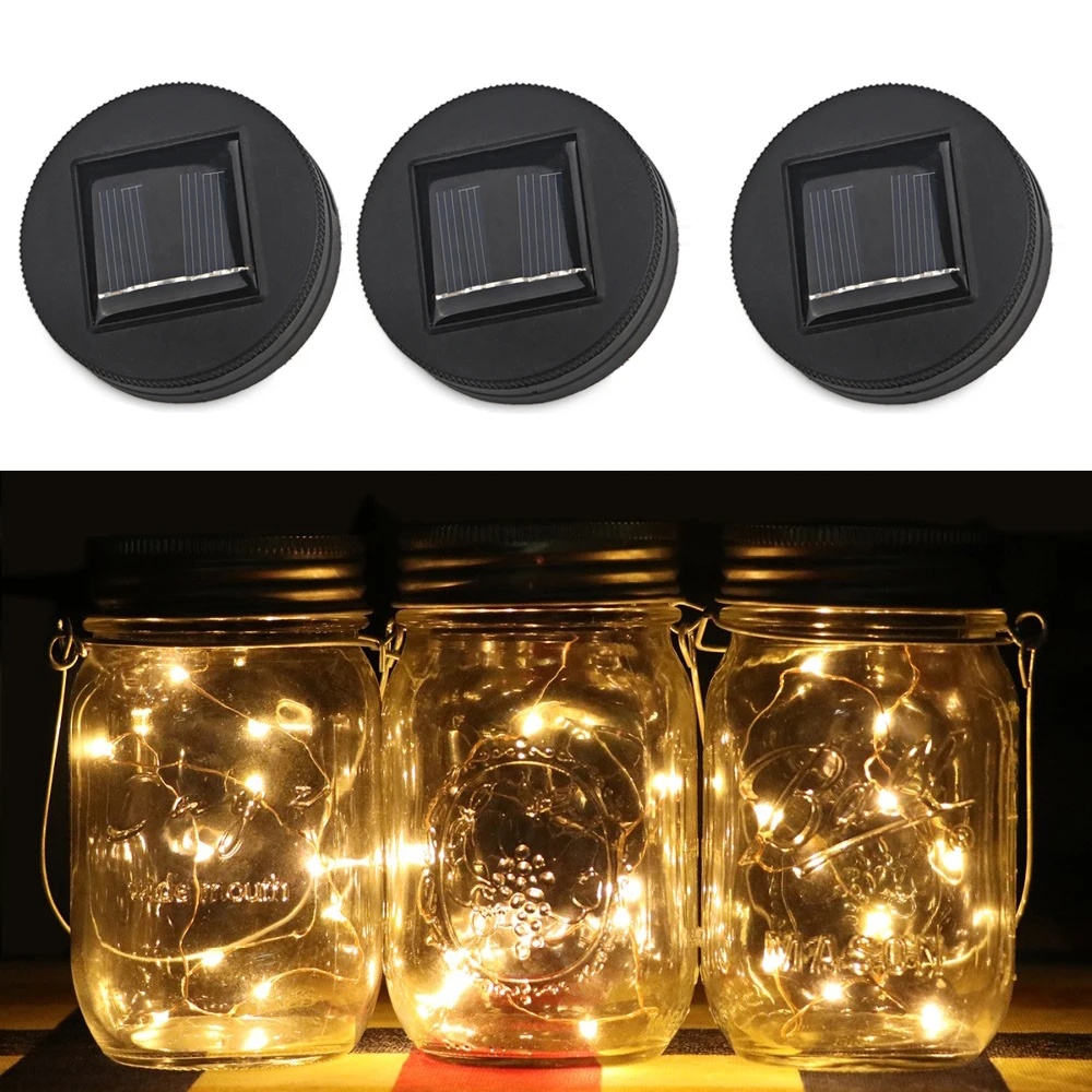 3 шт. декоративная водонепроницаемая панель для стеклянных банок|white led light|lighted party