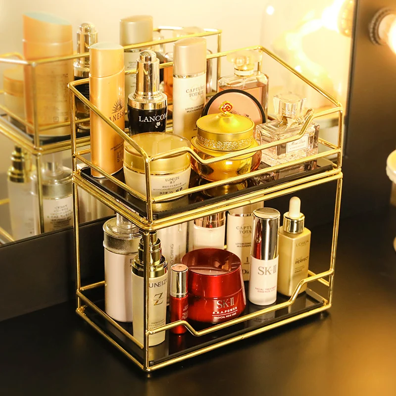 

Makeup Organizer Storage Box Bathroom Toilet Cosmetic Storage Box Washstand Decoration Rack Desktop Dressing Table Cosmetic Case