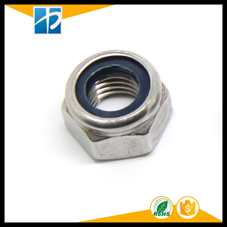 M6 Stainless Steel 304 DIN985 Nylon Insert Lock Nuts/Nylon Tuercasm6