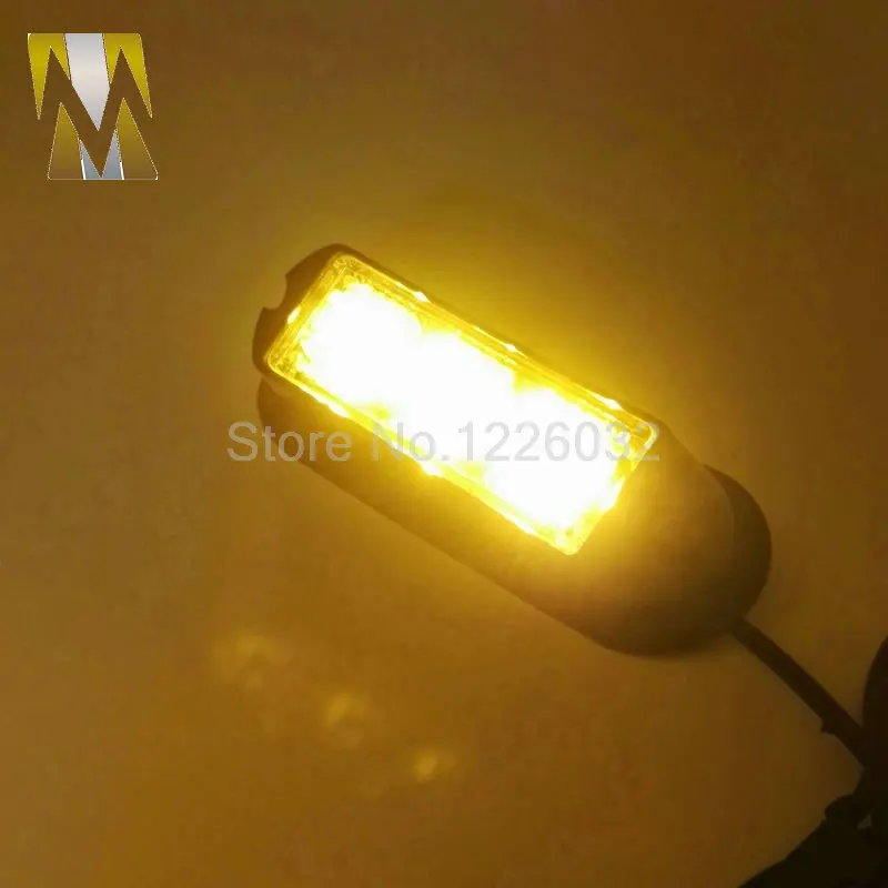 5 Colors High Power 12V/24V 3 LED Waterproof Car Truck Emergency Strobe Flash Warning Light Amber Red Blue White Green
