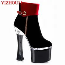 Новые весенние низкие ботинки банкетные сапоги в Корейском стиле с бантом обувь для танцев на Ультра высоком каблуке 17-18-20 см