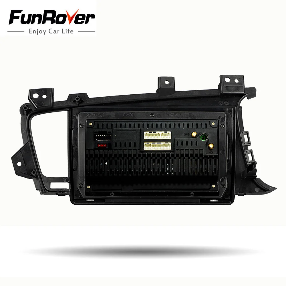 Best FUNROVER 2.5D+IPS 9" Android 9.0 Car DVD Player for Kia K5/Kia Optima 2011-2015 gps radio stereo head units tape recorder dsp bt 5