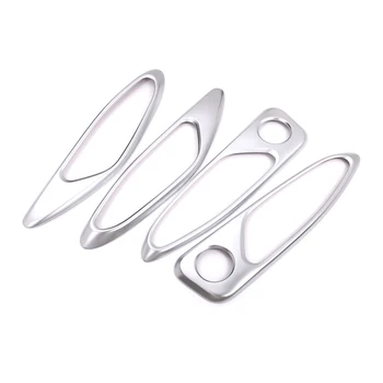 

HIGH FLYING Interior Door Handle Bowls Decorative Trim ABS Matte 4pcs For Alfa Romeo Giulia 2017-2018