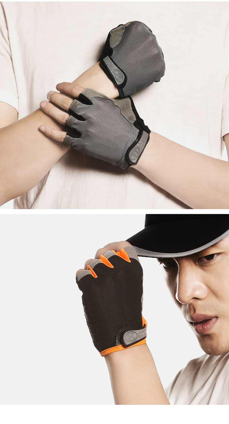 Summer menwomen fitness gloves gym weightlifting cycling yoga bodybuilding training thin breathable non-slip half finger gloves (17)