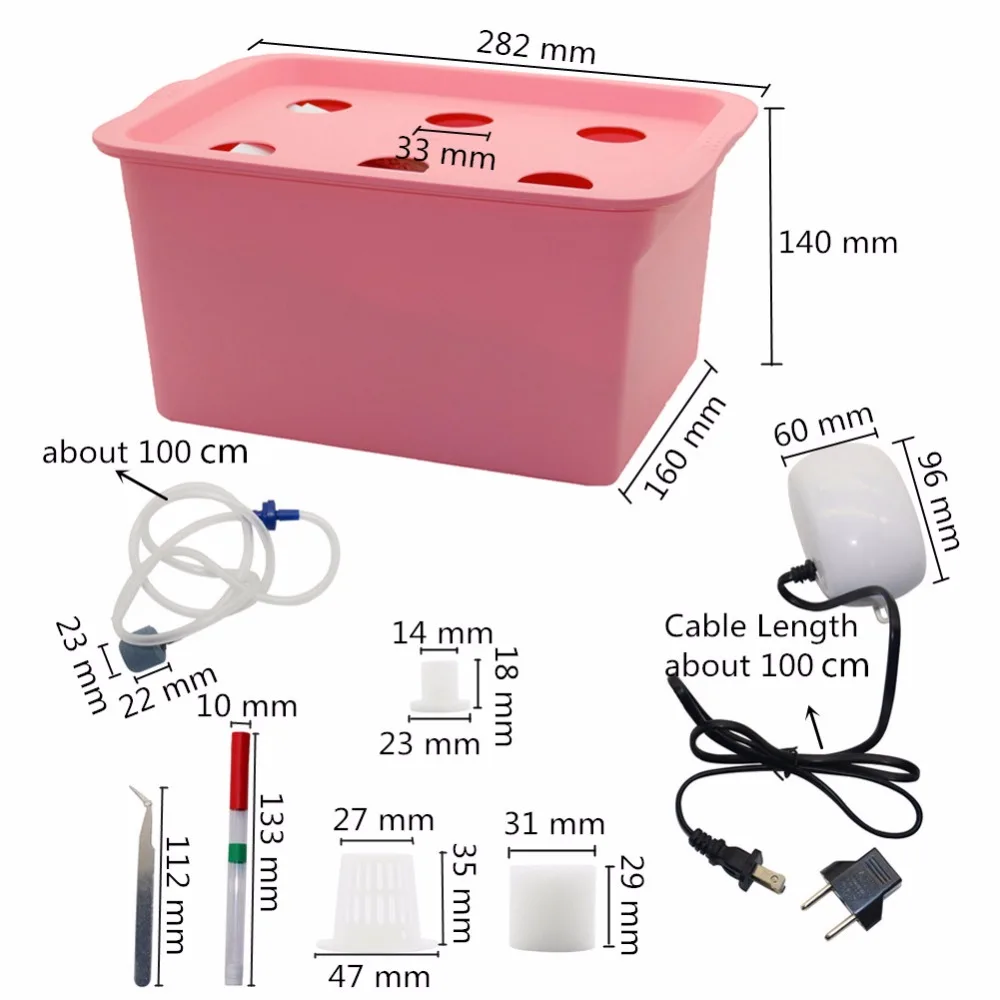 1 sets 220V/110V Plant Site Hydroponic Systems 6 Holes nursery pots Soilless cultivation plant seedling Grow Kit 1 sets 220V/110V Plant Site Hydroponic Systems 6 Holes nursery pots Soilless cultivation plant seedling Grow Kit