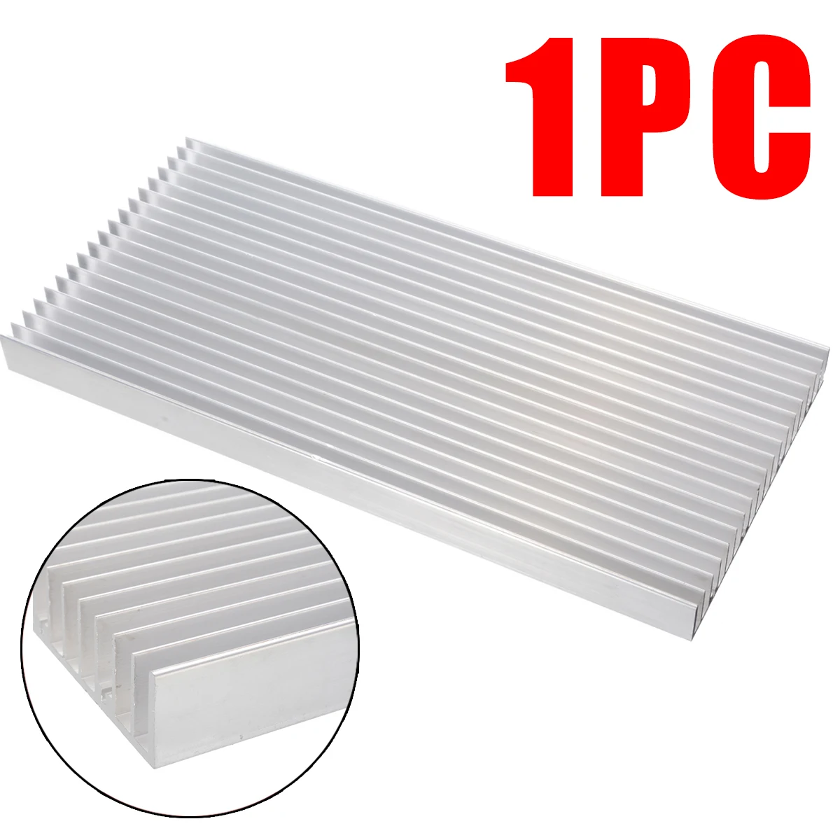 1Pcs Aluminum Heat Sink 300x140x20mm Extruded Heatsink Cooling Heatsink Kit For LED Power IC Transistor