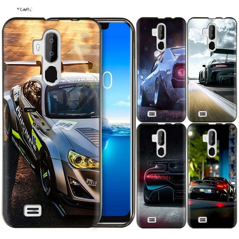 

Silicone Coque Shell Cell Phone Case for Oukitel C12 PRO C12Pro Black Dark Cases Cartoon Classic Car Auto With Dark