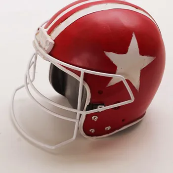 

American Football Cap Retro Making-replica Helmet Model Colophony Crafts Home Furnishing Articles Desktop Decoration G1968