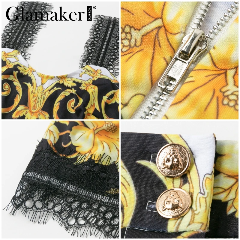 Glamaker сексуальный комплект из двух предметов с принтом пейсли короткий