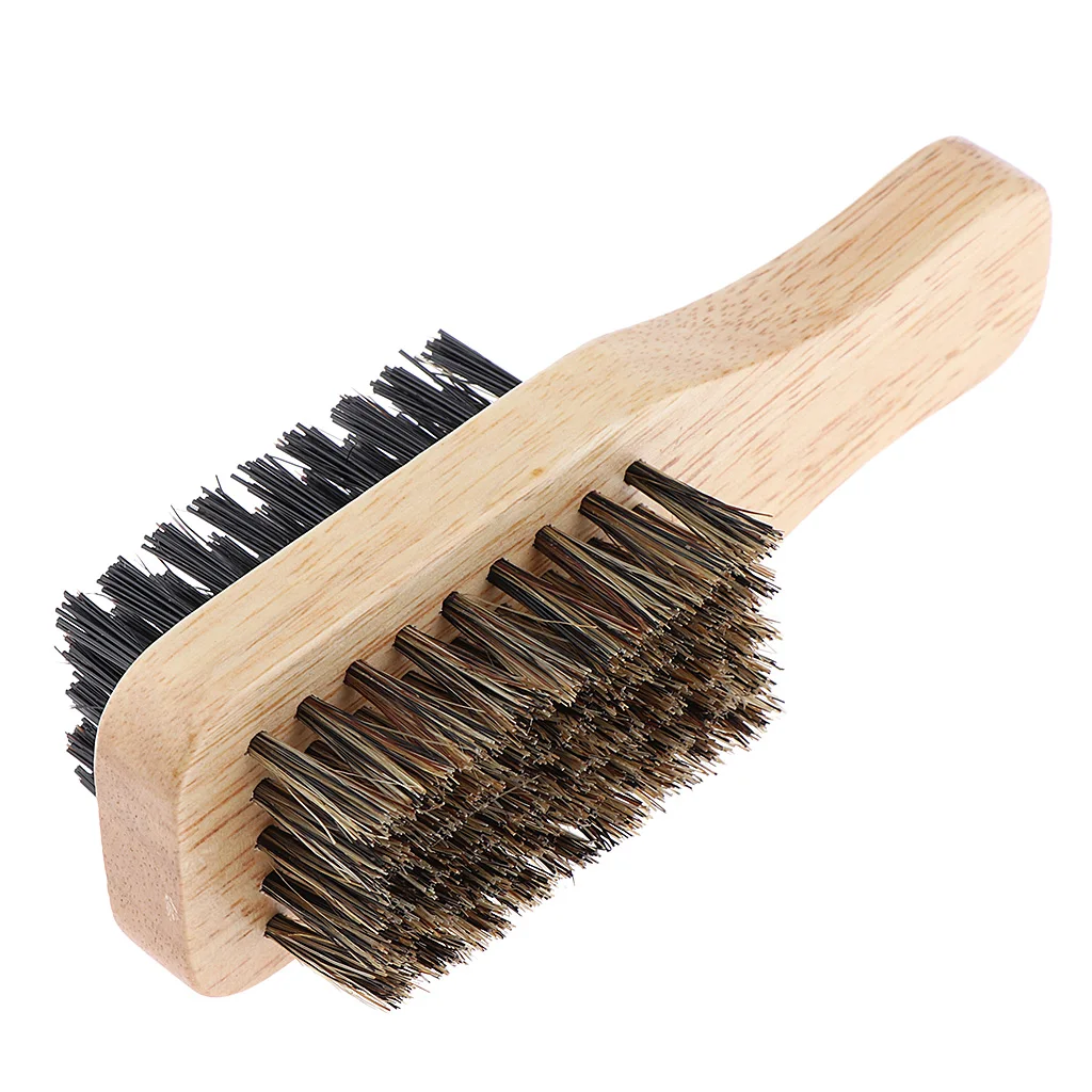 Perfeclan Set of 2 - Double Side Club Brushes Beard Hair Brush- Soft Natural Boar Bristle Soft Boar Bristles Brush