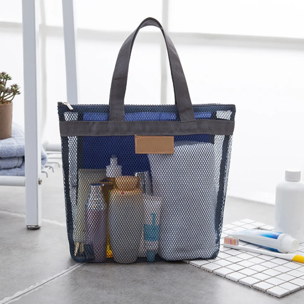 

Gym Storage Bag Portable Travel Outdoor Carrying Beach Clothes Organizer Lightweight Mesh Net Bathroom Practical Multipurpose