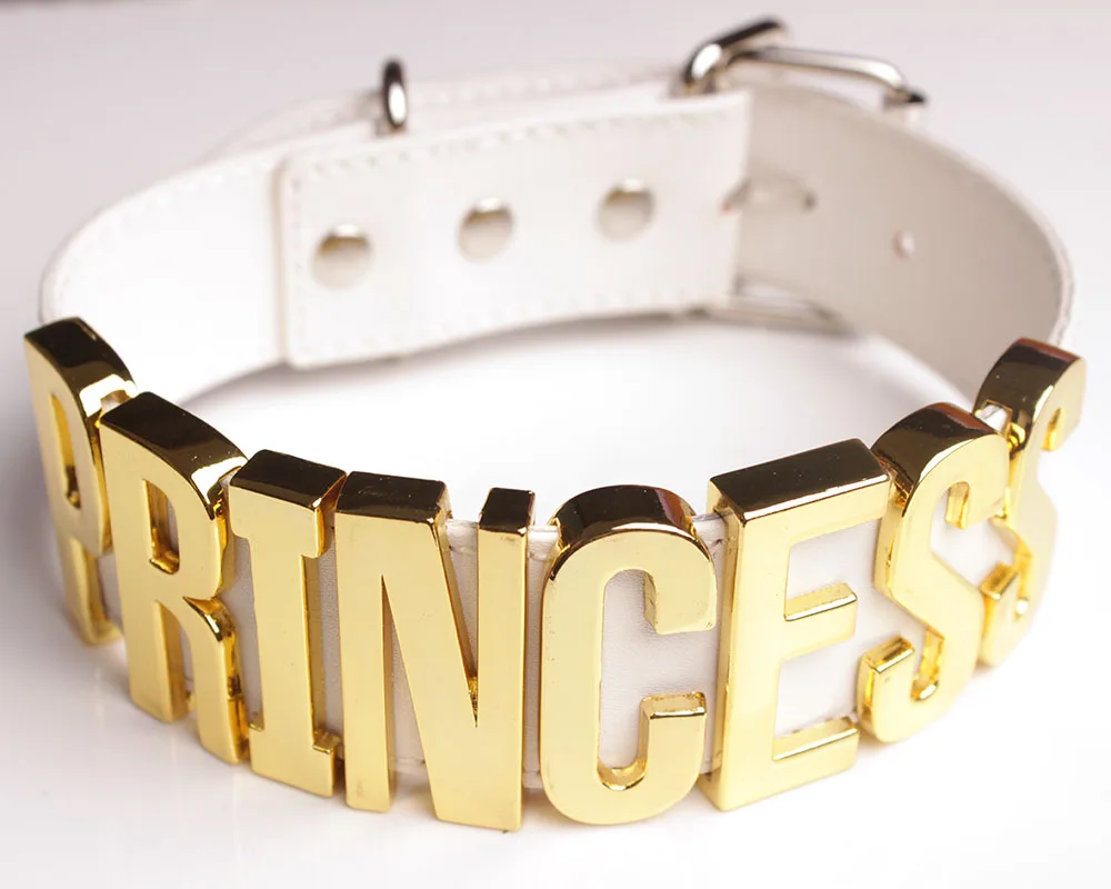 

SkyHai Jewelry Princess Necklace Women Chokers Gift For Girlfriend Collar With Big Letters Two Colors