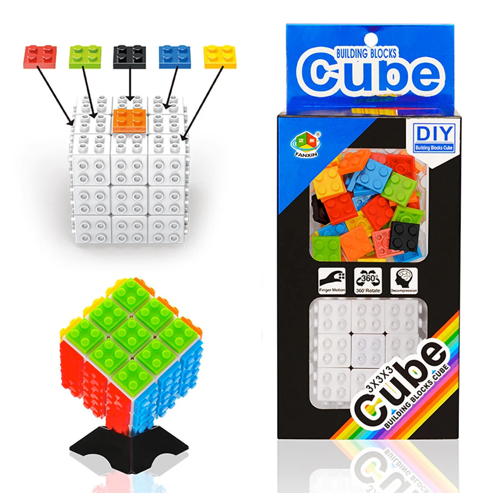 Подходит для создателей серии Блоки магический куб профессиональный 3x3x3 классические развивающие строительные блоки игрушки для детей подарок