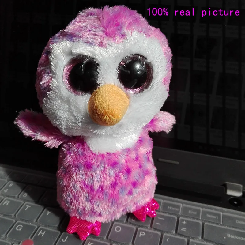 In Stock Original Ty Beanie Boos Big Eyed Stuffed Animal GLIDER pink