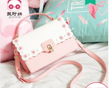 

Princess sweet lolita Spring and summer handbags single shoulder bags lovely flowers casual slanting square bag OSN171808
