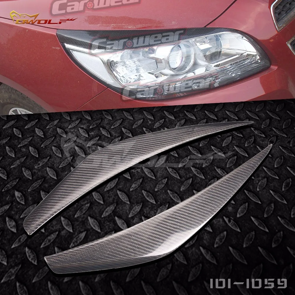 Real Carbon Fiber Headlight Covers Eyebrow Eyelid for Holden Chevrolet