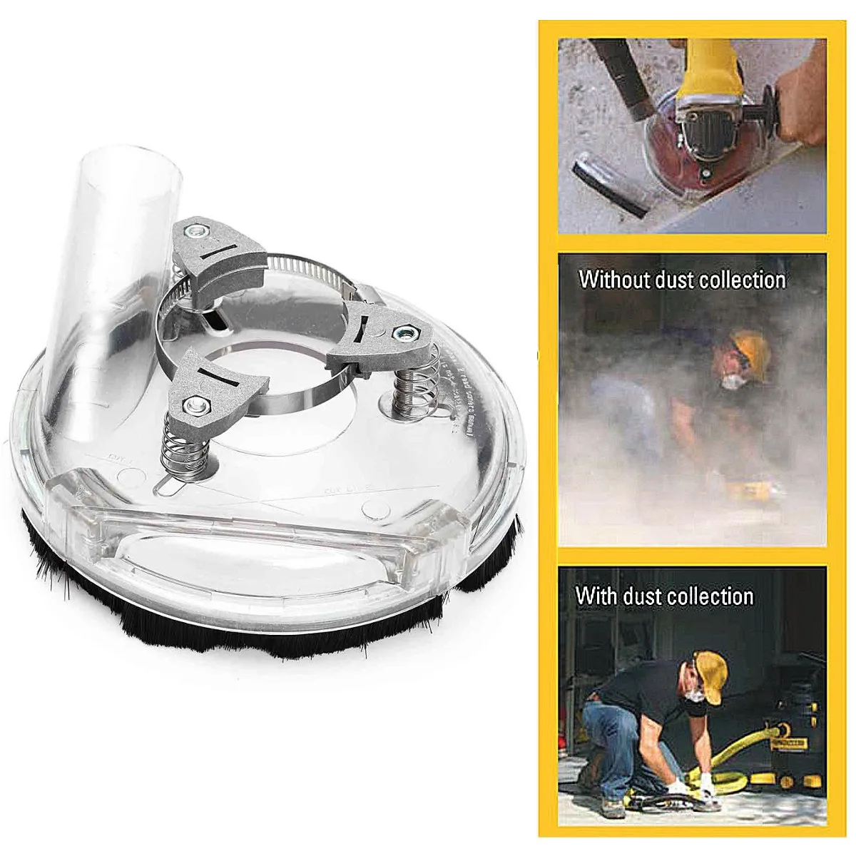 

Dust Shroud Kit Dry Grinding Dust Cover for 4"/ 5" Angle Grinder Hand Grinder Power Tool Accessories