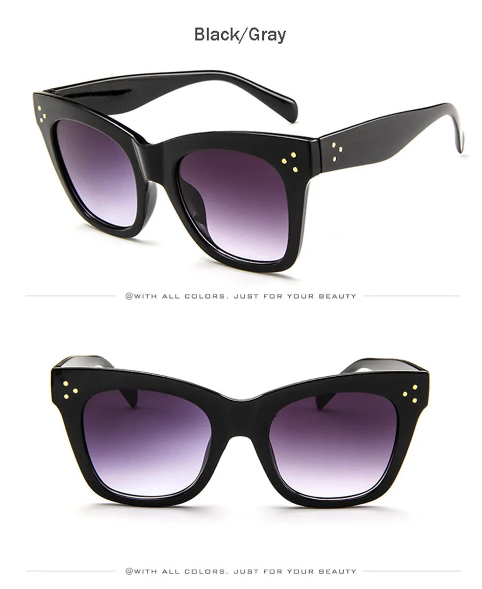 Iboode Роскошные кошачий глаз солнцезащитные очки Женские Ретро брендовый дизайн модные кошачий глаз солнцезащитные очки женские европейский стиль большие очки UV400