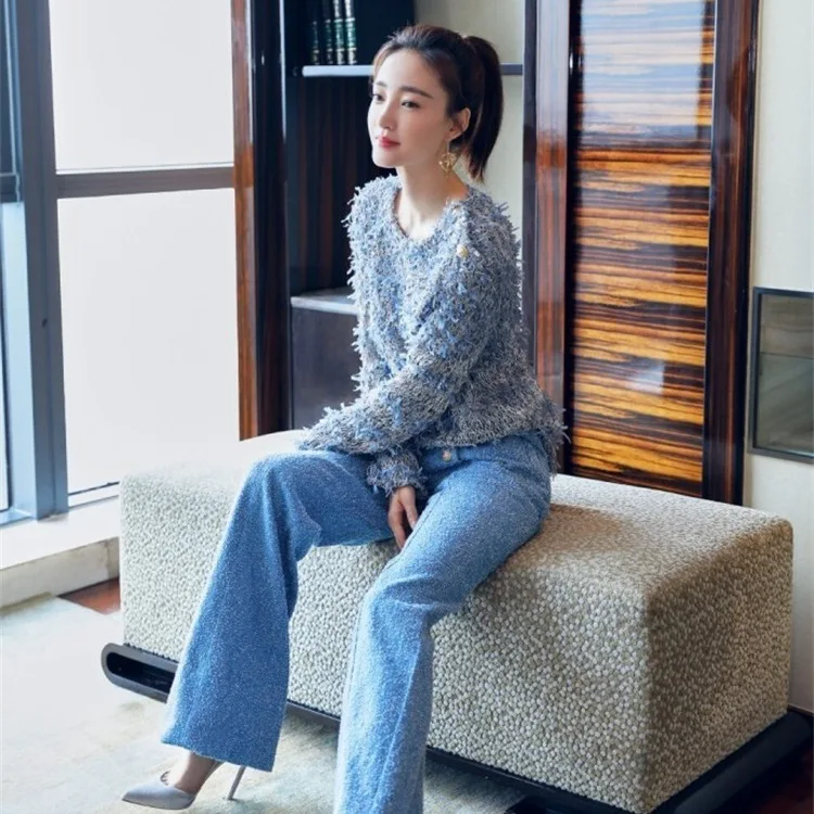 New Korean Version of Spring Dress In 2019 Is A Pure-color Self-cultivation Retro-style Bright Silk Knitted Sweater Women
