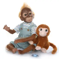 NPKCOLLECTION Новый 21 дюймов 52 см 100% ручной работы reborn обезьяна очень мягкий силиконовый винил Гибкая Коллекционная Художественная кукла
