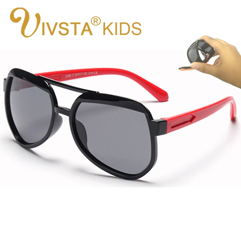 

IVSTA 892 Flexible TR90 Pilot Sunglasses Kids Sun Glasses Children Eyewear Boys Summer Beach Polarized Polaroid Rubber Silicone