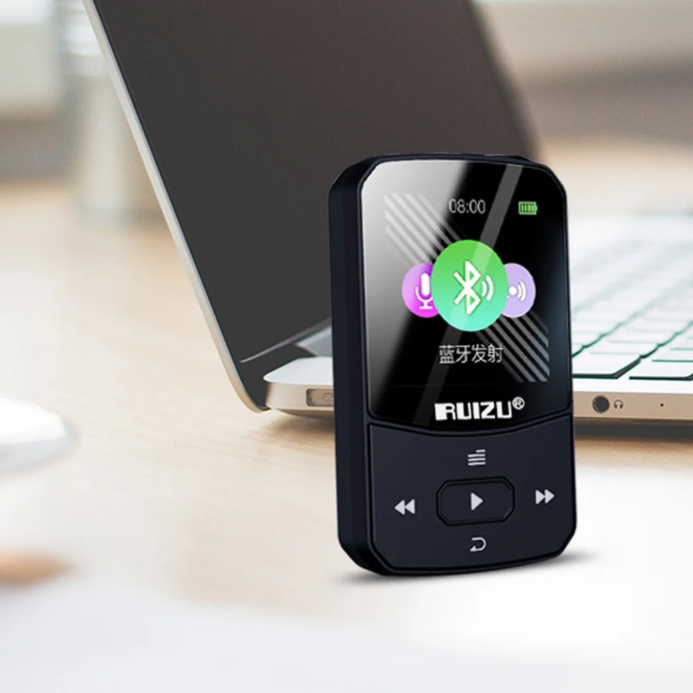 MP3 плеер RUIZU X51 с зажимом, Bluetooth, спортивный MP3 музыкальный плеер с рекордером, fm-радио, поддержка TF карты, можно подключить телефон