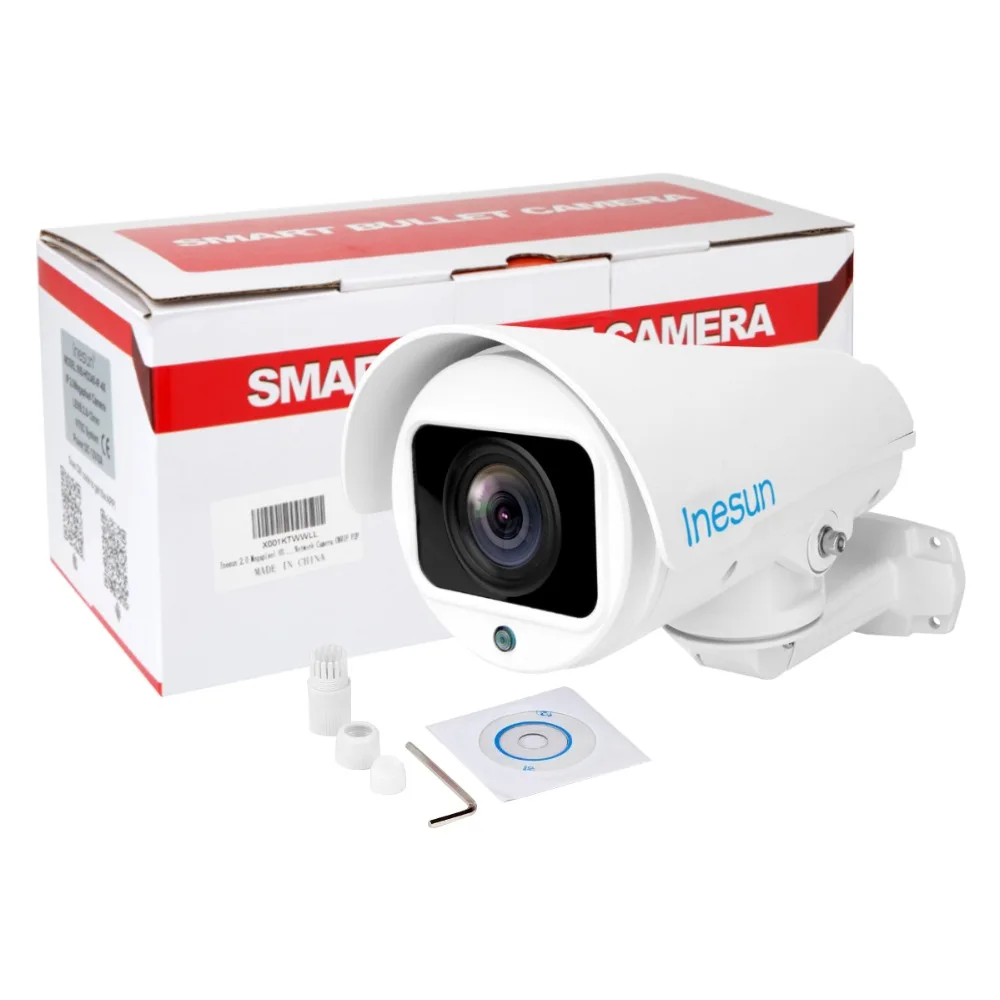 Inesun IP камера безопасности 2MP/5MP HD 2592x1944 10x оптический зум Автофокус открытый водонепроницаемый пуля Onvif ИК Ночное Видение IP Cam