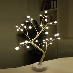 36 светодиодный Pearl Cherry Blossom елка светлый шар настольные лампы Ночник для домашние Спальня Свадебные для рождественской вечеринки украшения