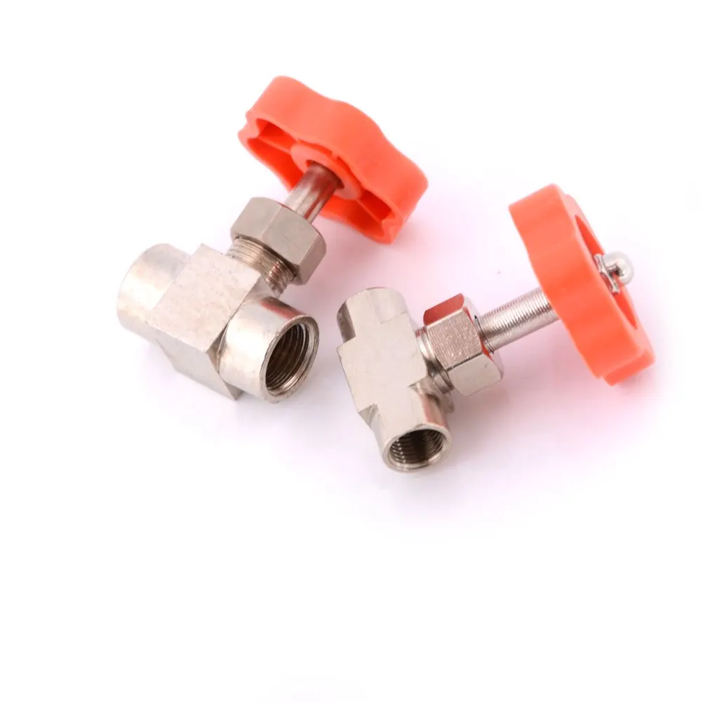 1/8" 1/4" Nickel-Plated Brass Threaded Needle Valve
