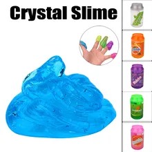 Cans Flash powder Clear Slime Scented Stress Relief No Borax Kids Sludge Mud to Release Clay Toy Filling crystal mud Plasticine