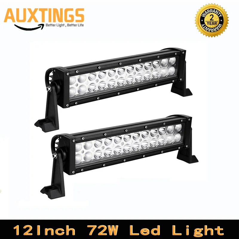 

12inch 2x72W combo beam 12 volt led work light bar IP67 Car led driving light for 4X4 4WD offroad Tractor Boat Truck SUV ATV