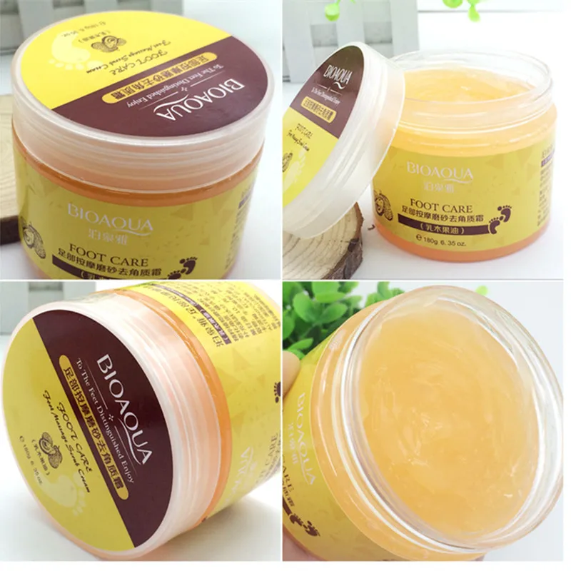 Bioaqua 180g FOOT Exfoliating Moisturizing Cream Shrink Pore Cleaning Skin Hydrating Cream Feet Massage Scrub Skin Care 2