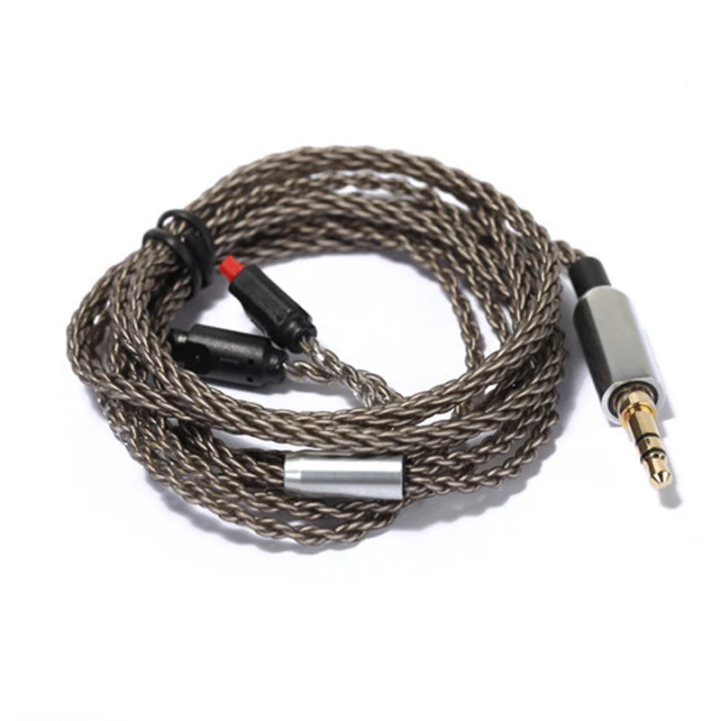 

New 8 Shares Silver Plated Cable for Audio-Technica im50 im70 im01 im02 im03 im04 Headset Earphone Line With Heat Shrink Tube
