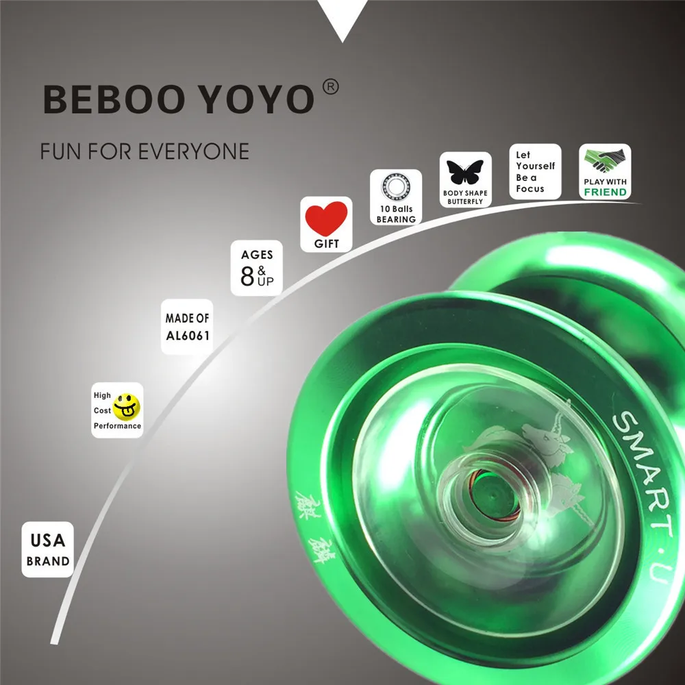 

Beboo YOYO S4 Ball Bearing yoyo in yoyos Alloy Aluminum yo yo Metal Professional Auldey Yo-Yo Toys yoyo accessories