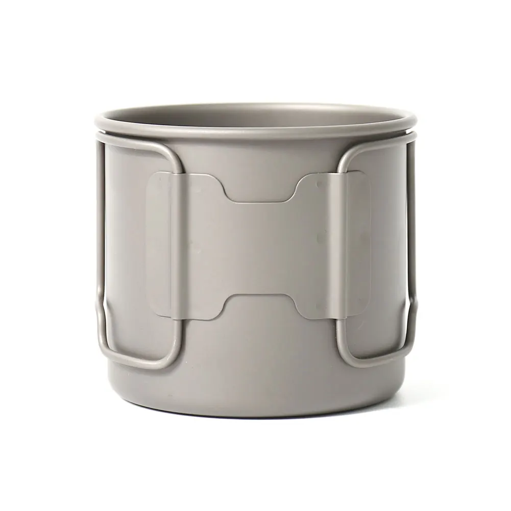 TOAKS CUP-375 чистая титановая чашка Ультралегкая уличная кружка без крышки и складной ручкой походная посуда 375 мл 62 г