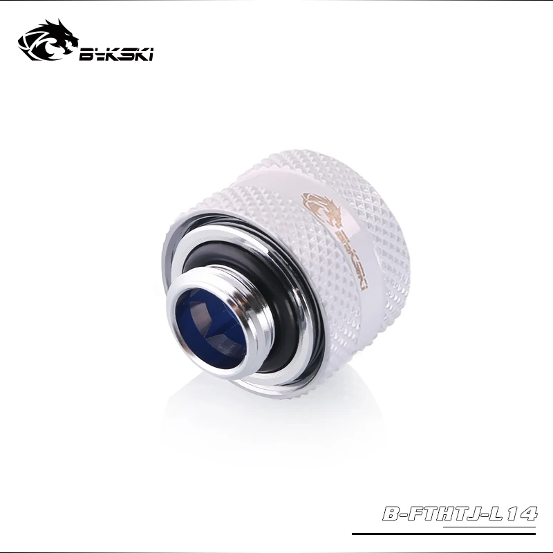 

4pcs/lot Bykski Anti falling OD14mm hard petg pmma Tube hand Compression Fittings white,black ,gold,Red,Silver B-FTHTJ-L14