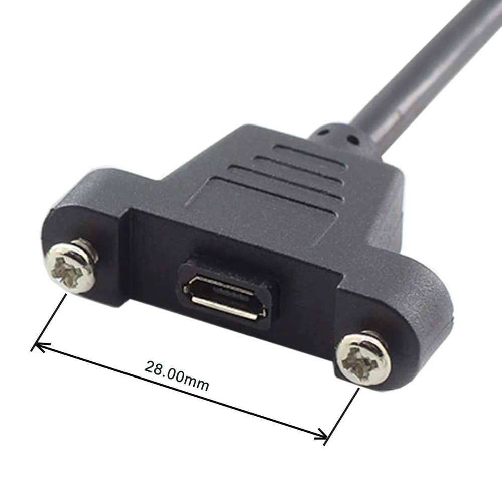 Mllse Micro USB 5pin мужчин и женщин расширение Панель крепление Тип кабель+ Шурупы 50 см cb0510