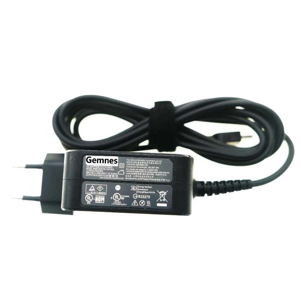 New 45W Universal USB C Type-C AC Power Adapter for Lenovo Laptop Type-C Device 20V 2.25A PA-1450-55LL 5A10H42923 New 45W Universal USB C Type-C AC Power Adapter for Lenovo Laptop Type-C Device 20V 2.25A PA-1450-55LL 5A10H42923