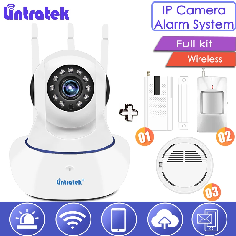 

2MP 1080p Wireless IP Camera full kit with WiFi Alarm Systems Security Camera for Home Motion Sensor Infrared Detector cctv S28
