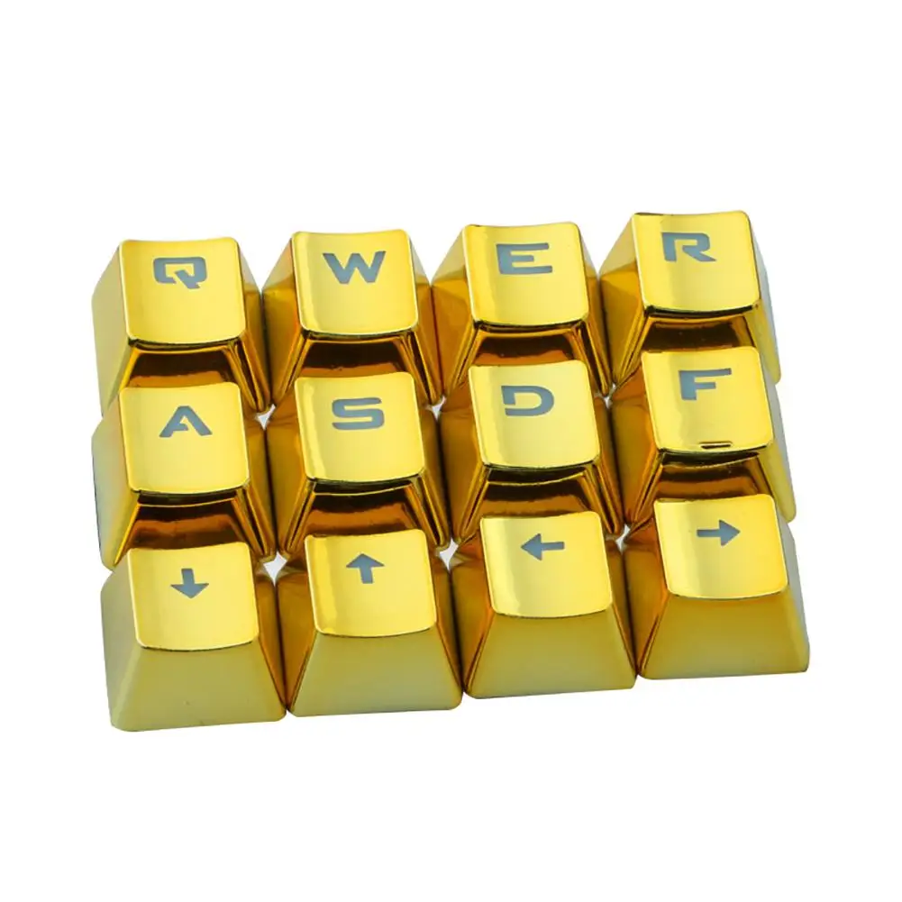 

Wholesale 12Pcs/Set PET Electroplating Gaming Keyboard Key Caps Replacement Button Set