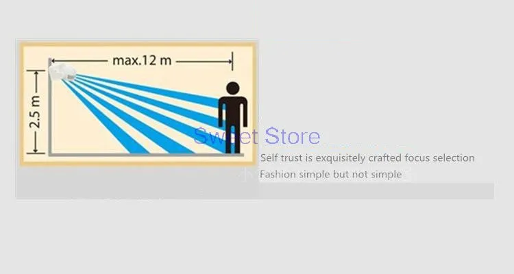 Free Shipping 12M 220V Security PIR Infrared Motion Sensor Detector Wall LED Light Outdoor RF 160 degrees (2)