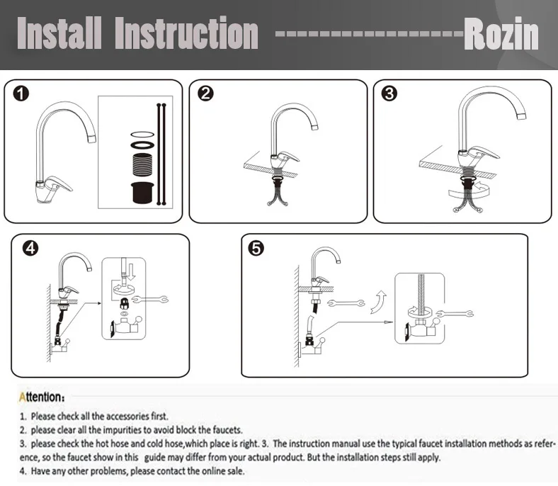 Index Bath 360 Brass Multifunctional Faucet Pull Down Dual Spout Kitchen Faucet