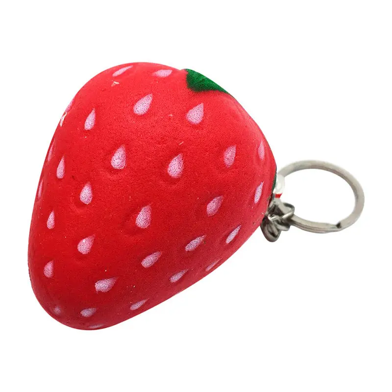 

Squishy Strawberry cheap Slow Rising Squeeze Phone Strap Charm Pendant Squishes Simulation soft Scented Kid Toy Gift Collection2