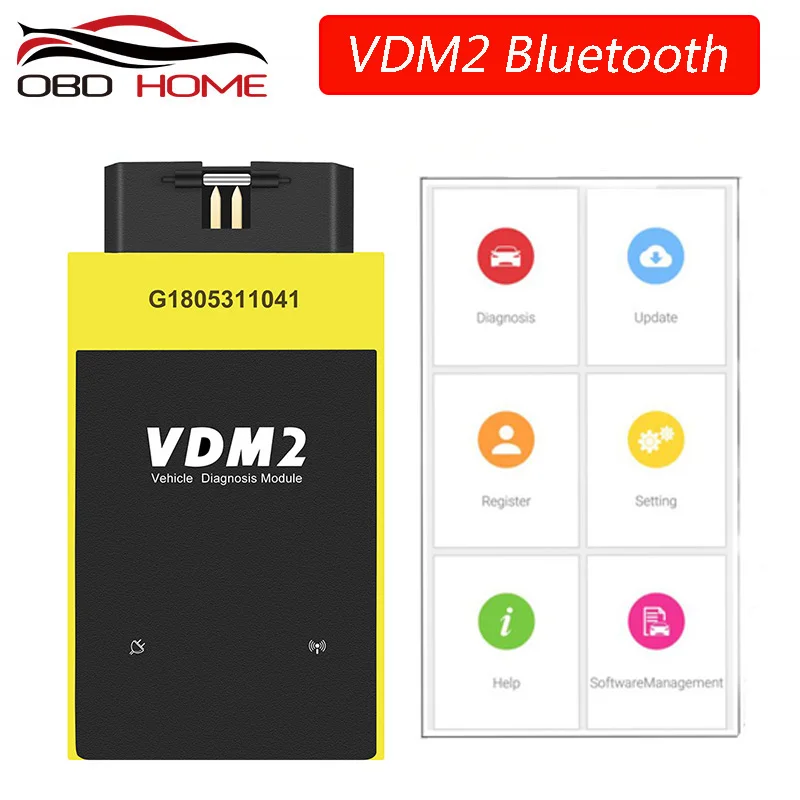 

Best Quality UCANDAS VDM2 Full system V5.2 Bluetooth OBD2 VDM II for Android VDM 2 OBDII Code Scanner PK easydiag Update free
