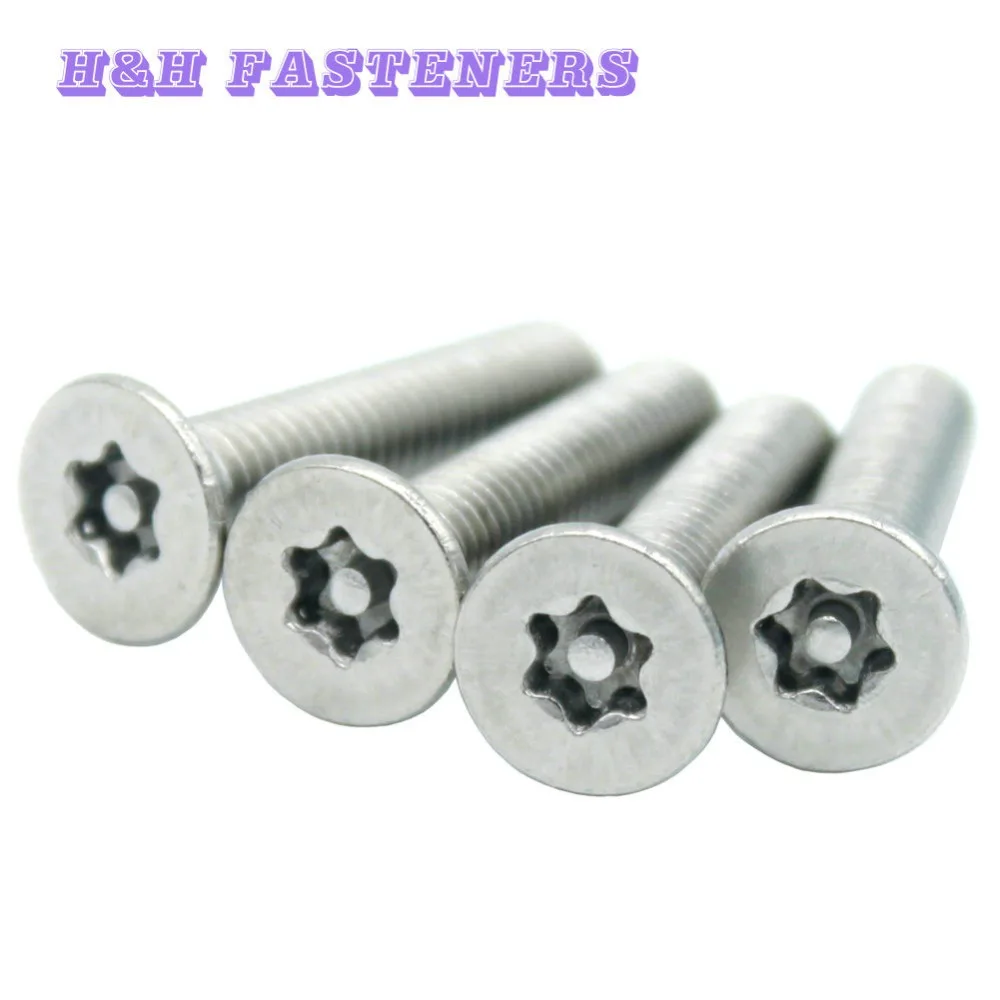 

M3 Security Screws Tamper-Resistant Torx Flat Head Screws 6-Lobe Tamper Length 6 to 30mm
