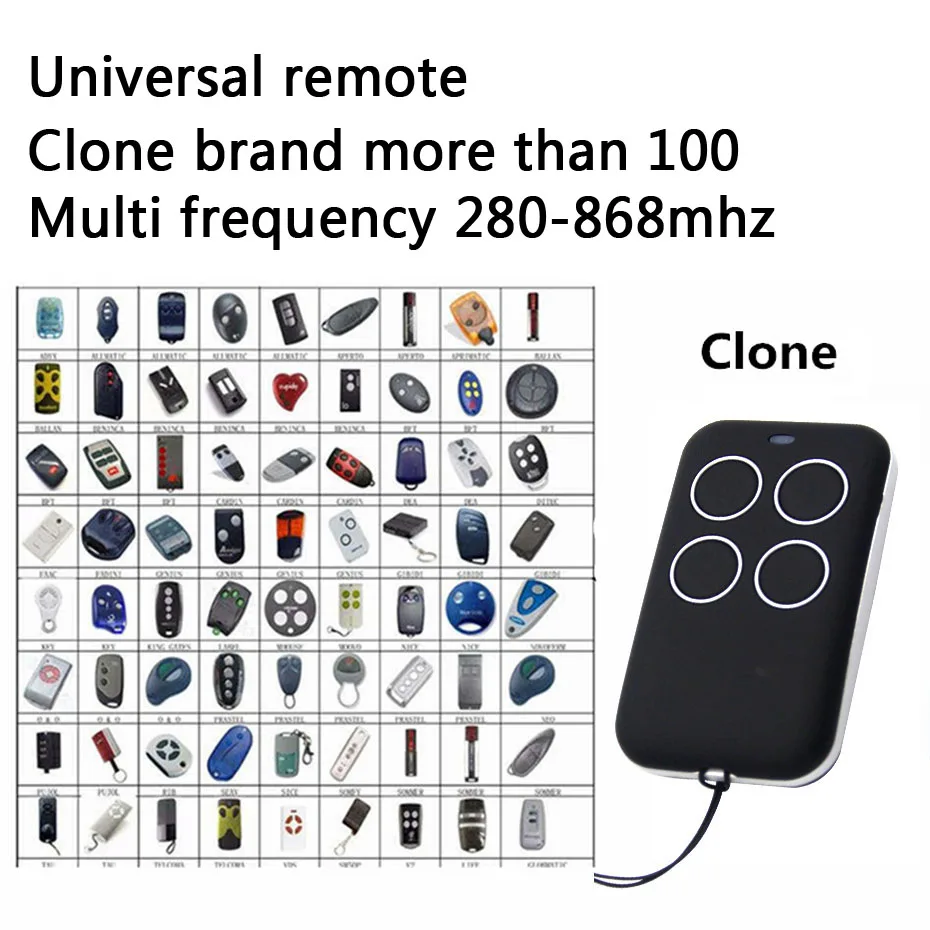 

copy gate garage door remote control rf universal 315 330 433 868 mhz universal duplicator fixed code rolling remote control