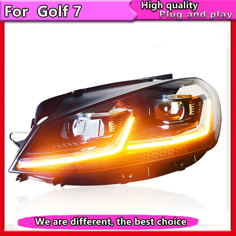 Автомобильный Стайлинг для VW Golf 7 фары Golf7 upgrade 5 светодиодный ная фара 2013 2017 DRL H7 D2H
