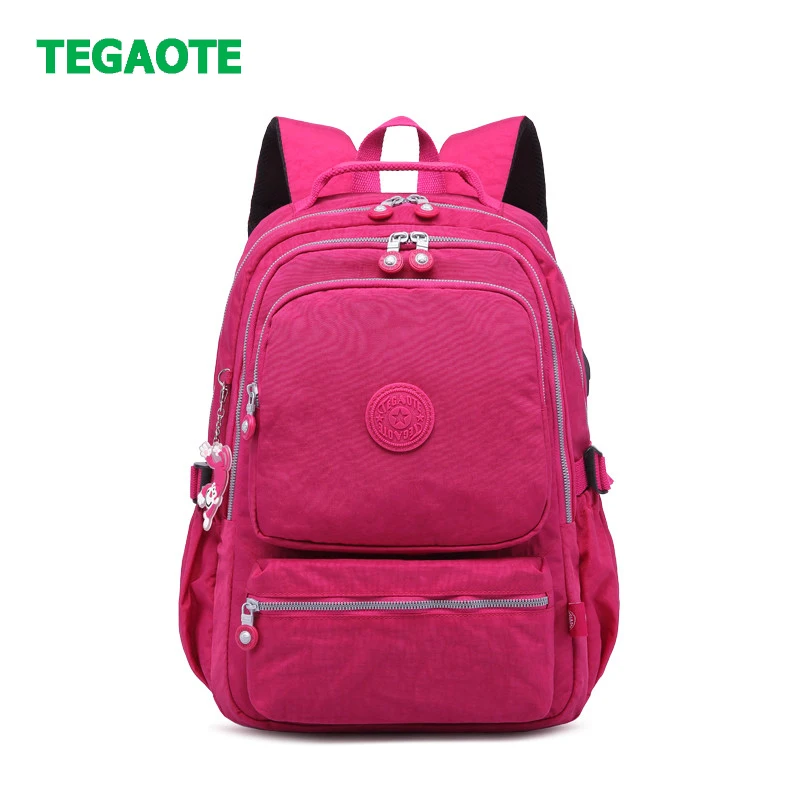 TEGAOTE حقائب النساء مدرسة حقيبة ظهر للفتيات في سن المراهقة الإناث Mochilas الأنثوية موهير محمول Bagpack السفر أكياس كيس من دوس
